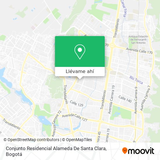 Mapa de Conjunto Residencial Alameda De Santa Clara