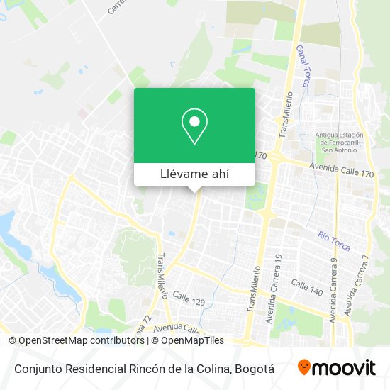 Mapa de Conjunto Residencial Rincón de la Colina