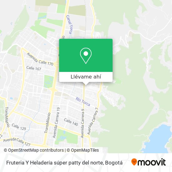 Mapa de Fruteria Y Heladería súper patty del norte