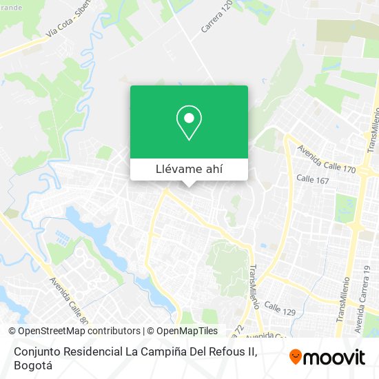 Mapa de Conjunto Residencial La Campiña Del Refous II