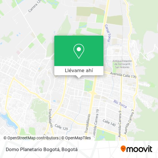 Mapa de Domo Planetario Bogotá