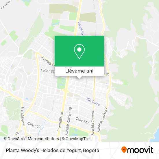 Mapa de Planta Woody's Helados de Yogurt