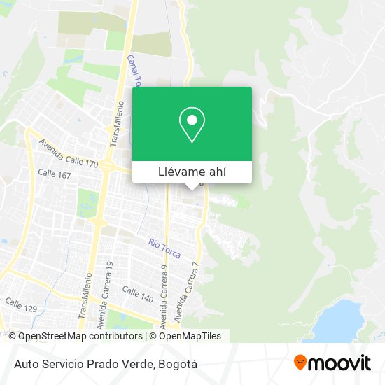 Mapa de Auto Servicio Prado Verde