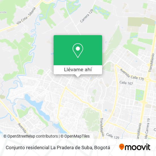 Mapa de Conjunto residencial La Pradera de Suba