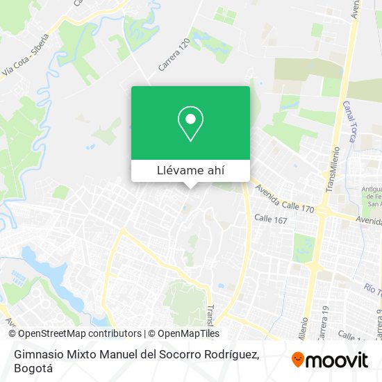 Mapa de Gimnasio Mixto Manuel del Socorro Rodríguez