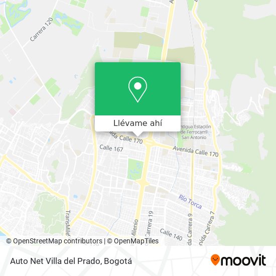 Mapa de Auto Net Villa del Prado