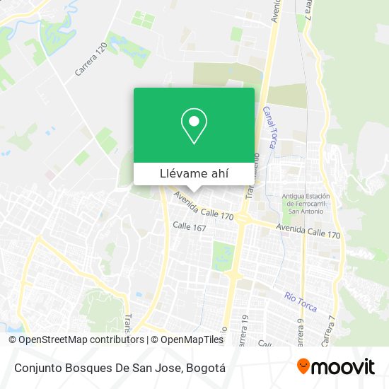 Mapa de Conjunto Bosques De San Jose