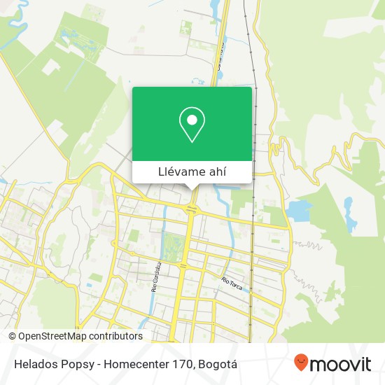 Mapa de Helados Popsy - Homecenter 170