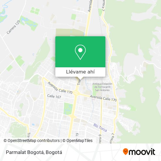 Mapa de Parmalat Bogotá