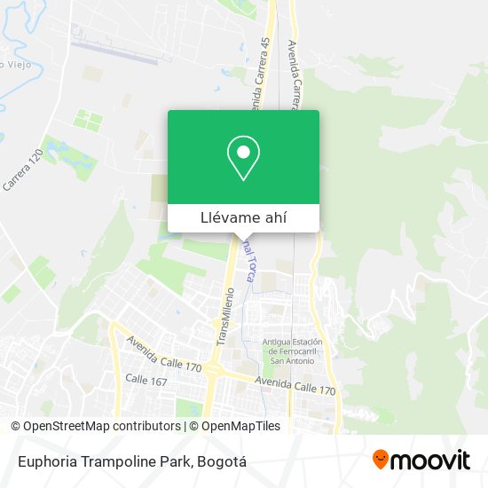 Mapa de Euphoria Trampoline Park
