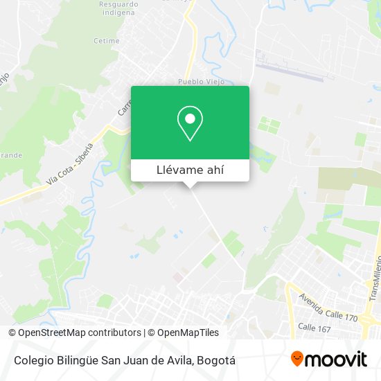 Mapa de Colegio Bilingüe San Juan de Avila