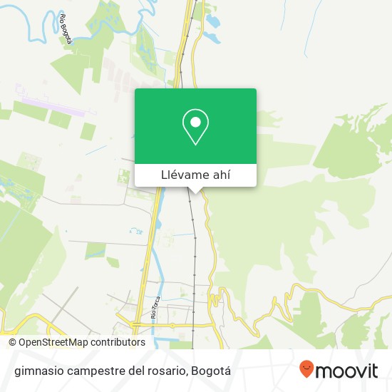 Mapa de gimnasio campestre del rosario