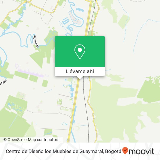 Mapa de Centro de Diseño los Muebles de Guaymaral
