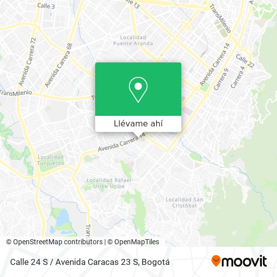 Mapa de Calle 24 S / Avenida Caracas 23 S