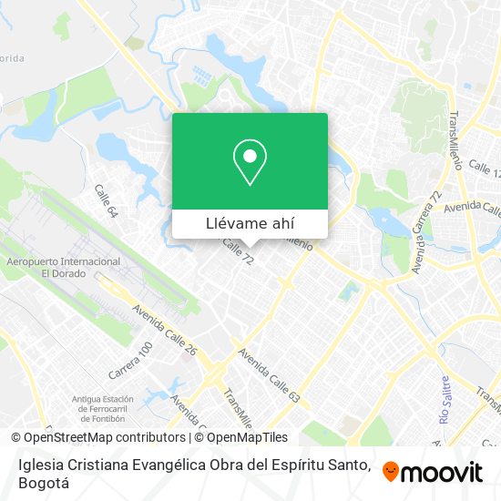 Mapa de Iglesia Cristiana Evangélica Obra del Espíritu Santo