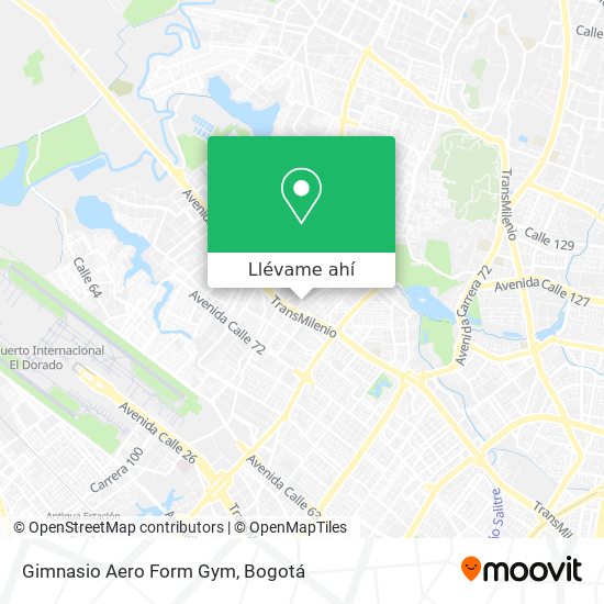 Mapa de Gimnasio Aero Form Gym