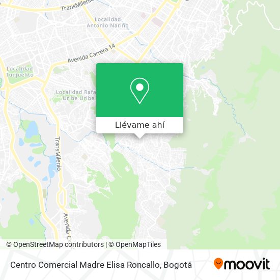 Mapa de Centro Comercial Madre Elisa Roncallo
