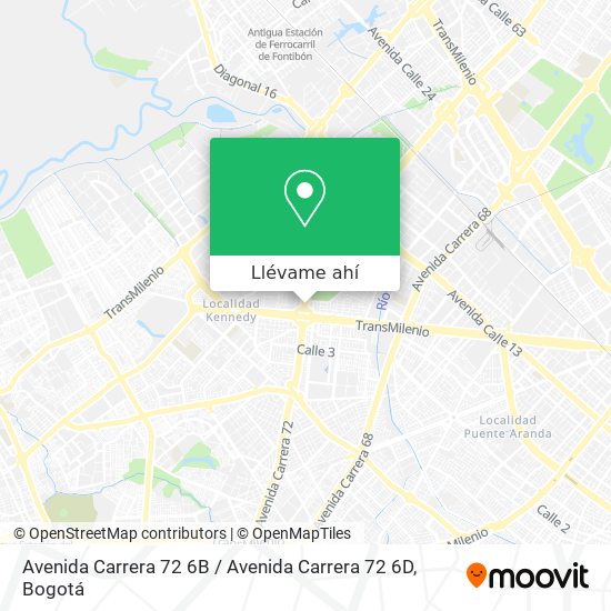 Mapa de Avenida Carrera 72 6B / Avenida Carrera 72 6D