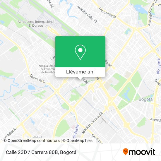 Mapa de Calle 23D / Carrera 80B