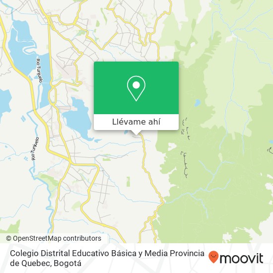 Mapa de Colegio Distrital Educativo Básica y Media Provincia de Quebec