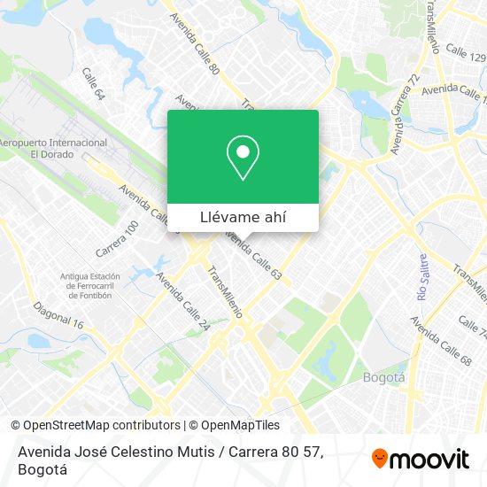 Mapa de Avenida José Celestino Mutis / Carrera 80 57