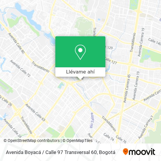 Mapa de Avenida Boyacá / Calle 97 Transversal 60