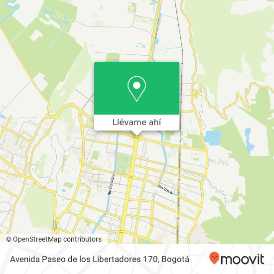 Mapa de Avenida Paseo de los Libertadores 170