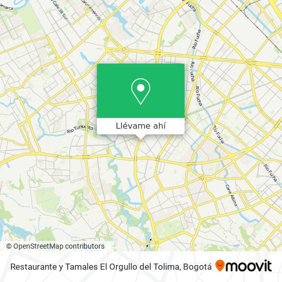 Mapa de Restaurante y Tamales El Orgullo del Tolima