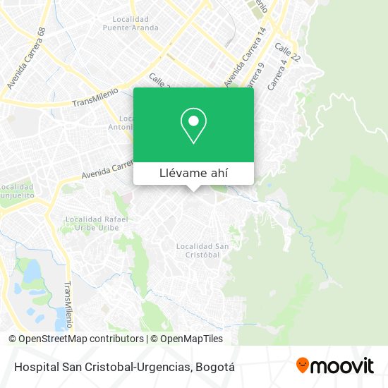 Mapa de Hospital San Cristobal-Urgencias