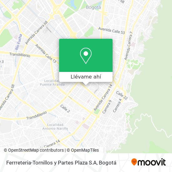 Mapa de Ferrreteria-Tornillos y Partes Plaza S.A