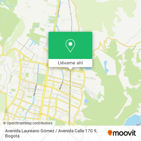 Mapa de Avenida Laureano Gómez / Avenida Calle 170 9