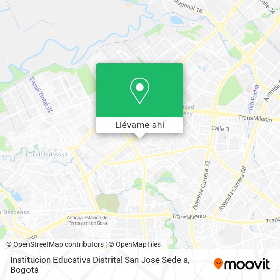 Mapa de Institucion Educativa Distrital San Jose Sede a
