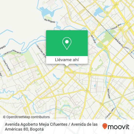 Mapa de Avenida Agoberto Mejia Cifuentes / Avenida de las Américas 80