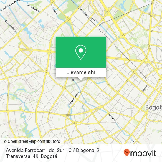 Mapa de Avenida Ferrocarril del Sur 1C / Diagonal 2 Transversal 49