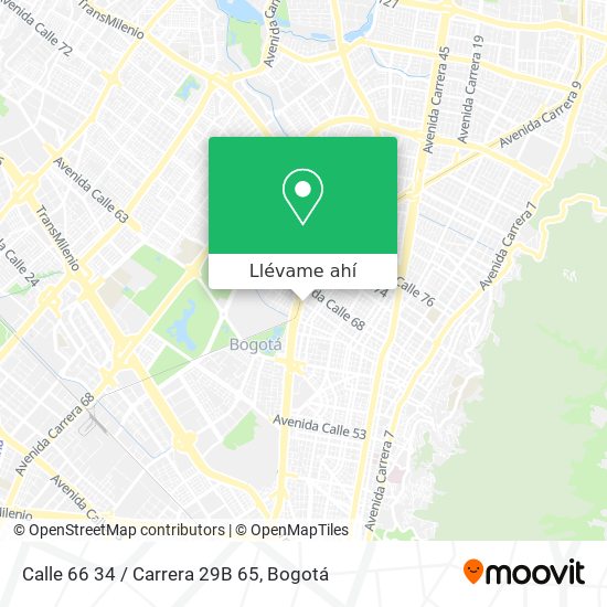 Mapa de Calle 66 34 / Carrera 29B 65