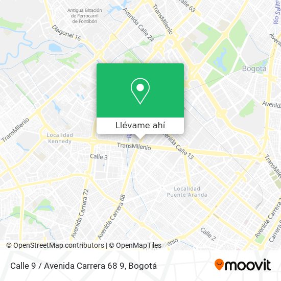 Mapa de Calle 9 / Avenida Carrera 68 9