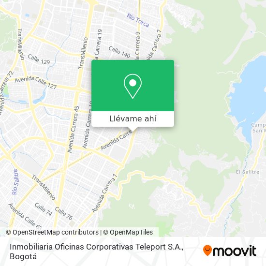Mapa de Inmobiliaria Oficinas Corporativas Teleport S.A.