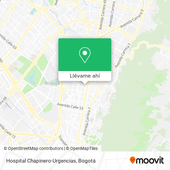 Mapa de Hospital Chapinero-Urgencias