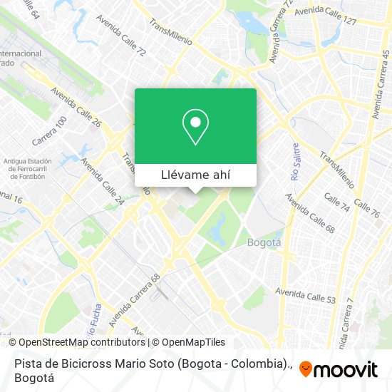 Mapa de Pista de Bicicross Mario Soto (Bogota - Colombia).