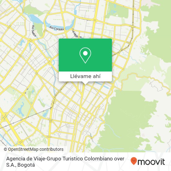 Mapa de Agencia de Viaje-Grupo Turistico Colombiano over S.A.