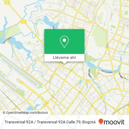 Mapa de Transversal 92A / Transversal 92A Calle 79