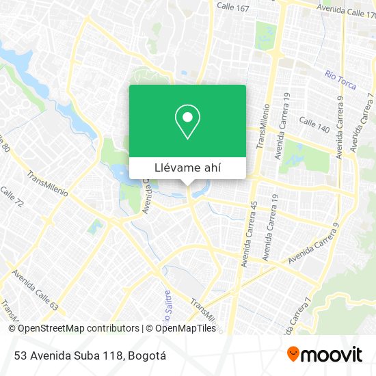 Mapa de 53 Avenida Suba 118