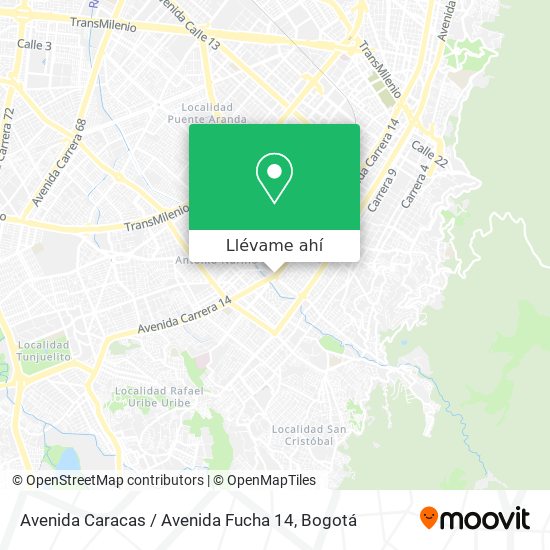Mapa de Avenida Caracas / Avenida Fucha 14