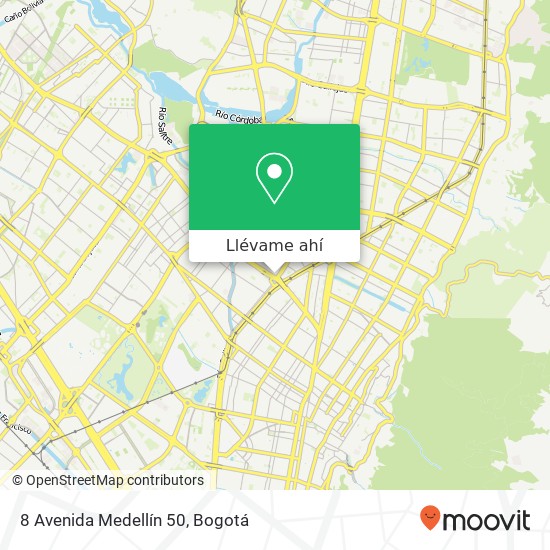 Mapa de 8 Avenida Medellín 50