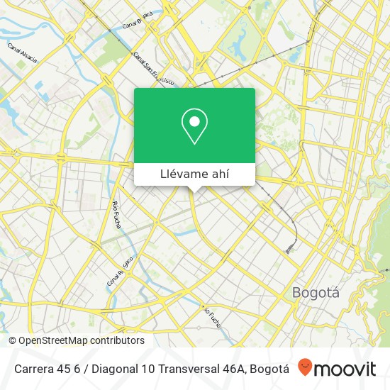 Mapa de Carrera 45 6 / Diagonal 10 Transversal 46A