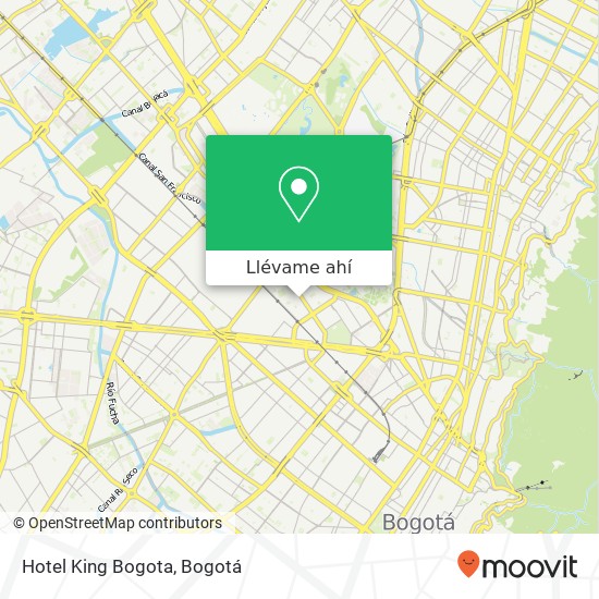 Mapa de Hotel King Bogota