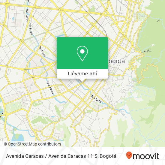 Mapa de Avenida Caracas / Avenida Caracas 11 S
