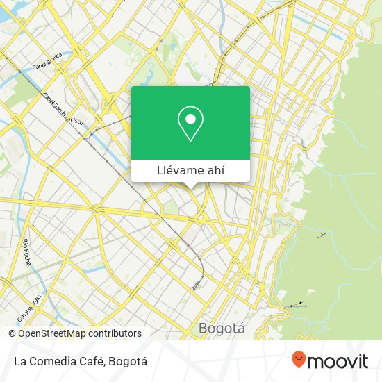 Mapa de La Comedia Café