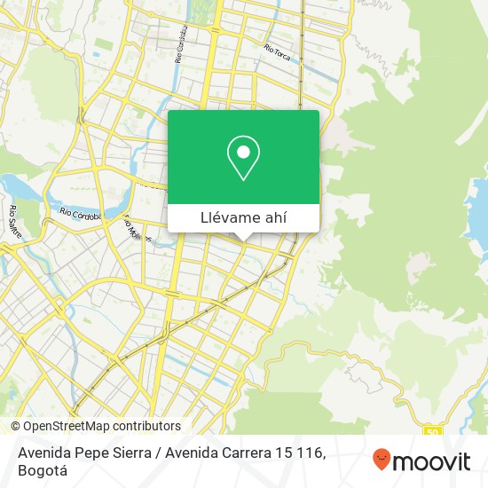Mapa de Avenida Pepe Sierra / Avenida Carrera 15 116