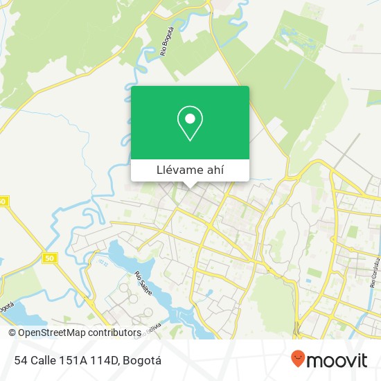 Mapa de 54 Calle 151A 114D